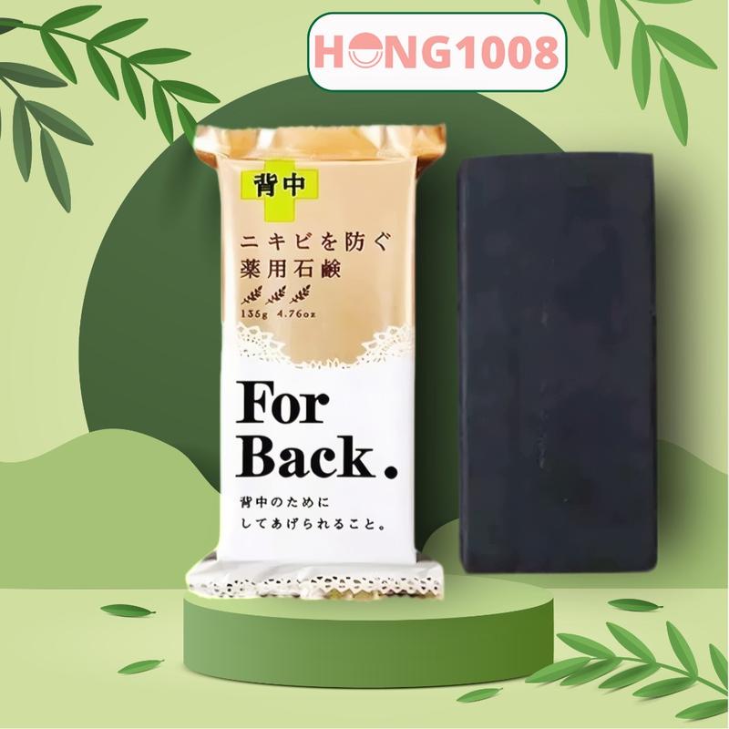 Xà Phòng Pelican For Back Medicated 135g Hỗ Trợ Cải Thiện Mụn Lưng Nhật Bản - Xà bông cục For back 135g 50g shop Hong1008 Cho Da Mụn Giảm Thâm