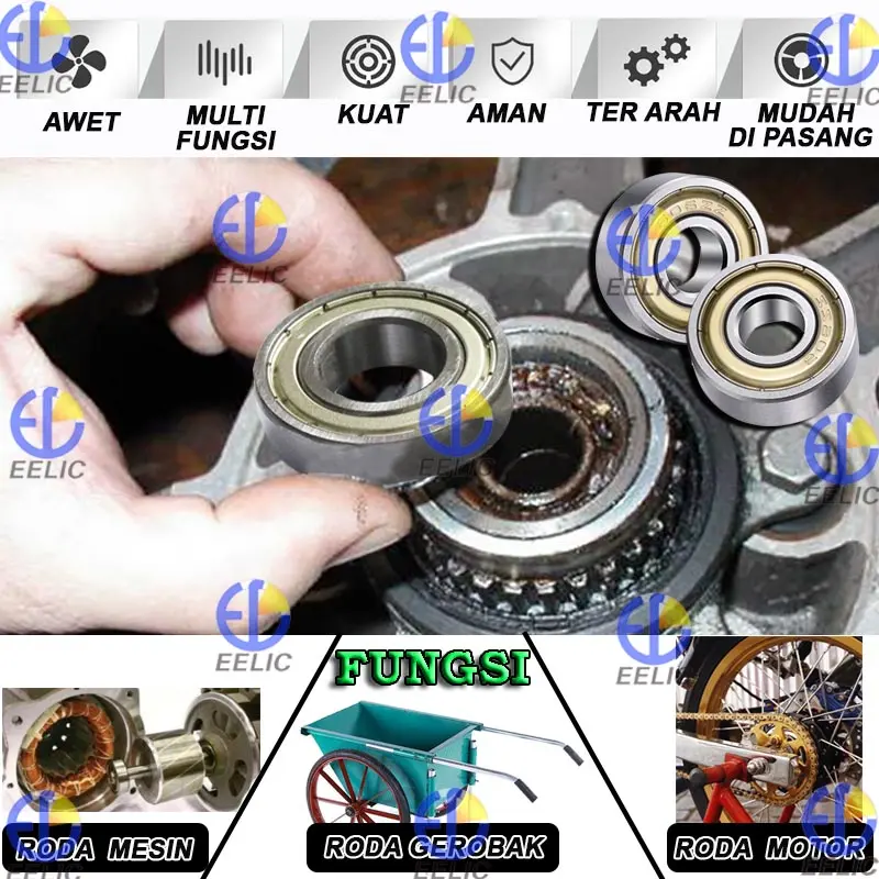 EELIC BEK-606ZZ ISI 1 PCS bearing ball bearing motor bearing yoyo bearing spiner bearing bahan metal berkualitas tinggi. 3