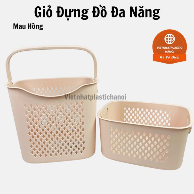 Giỏ đựng đồ đa năng có quai xách tiện lợi, giỏ đựng quần áo, đồ chơi to đẹp, Sọt đựng đồ bền đẹp 2