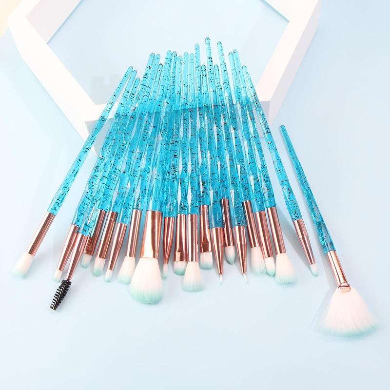 Product Introduction of Glitter Handle Makeup Brush Set, 20pcs Professional Soft Bristled Makeup Brushes for Foundation, Powder, Concealer, Eye Shadow, Blush 15