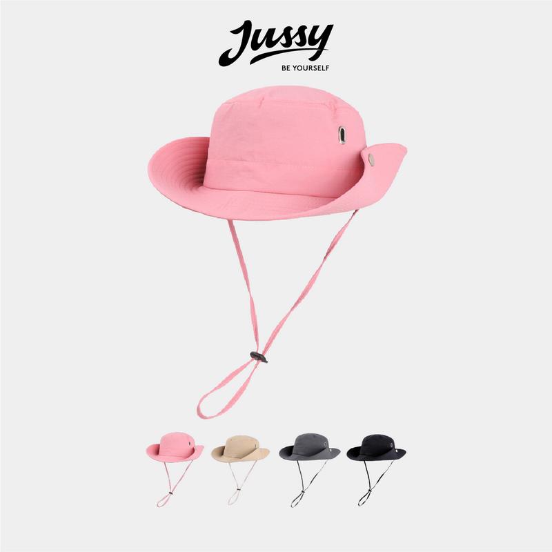Mũ Bucket Vành Tròn JB09 Jussy Fashion Nón Vành Tròn Có Dây Quai Nón Chất Vải Kaki Dày Có Lớp Lót Hat Cap Nữ Women