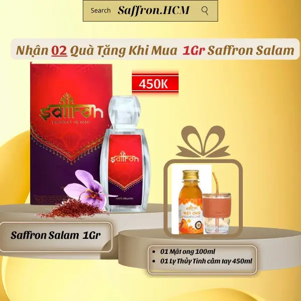 Nhụy Hoa Nghệ Tây Saffron Salam cao cấp 1Gram/hộp