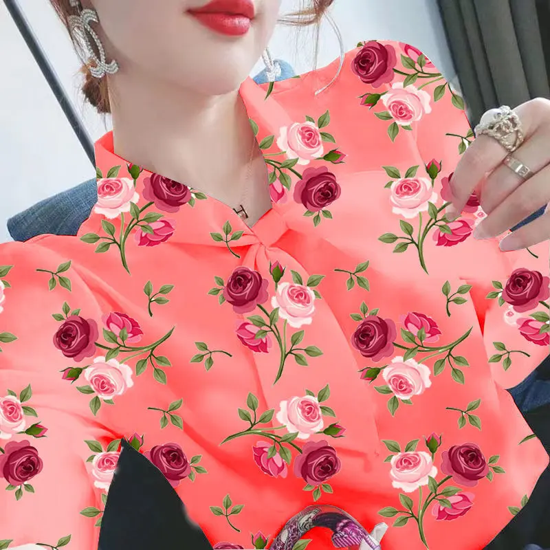 Áo Sơ Mi Nữ, Siêu Thanh Lịch, Dễ Phối Đồ Ngoài Trời, Trang Phục Mùa Thu, Thời Trang Cao Cấp, Phong Cách Pháp, Cỡ Nhỏ Thiết Kế Thanh Lịch, Dài Tay, Ngọt Ngào Và Tự Nhiên, Hợp Xu hướng 0