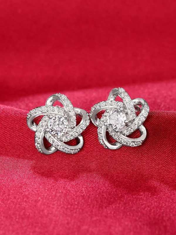 Fashion Criss Cross Design Rhinestone Inlaid Pretty Studs Earrings As Gift, Anniversary Wedding Party Jewelry Gifts for Women, Classic Fashion Accessories for Daily Wear, without Box, Pretty Studs 2