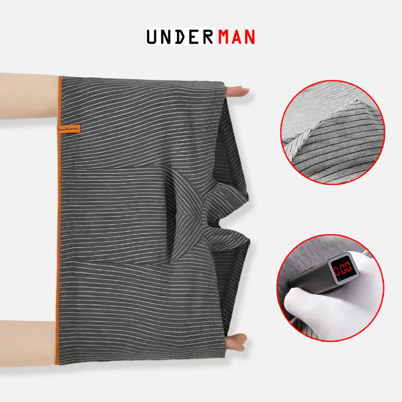 Quần Lót Nam Cao Cấp cotton nguyên chất UNDER.MAN, Quần sịp nam co giãn 4 chiều, mát mịn thoáng khí, Quần Boxer short Menswear - SN02 xxl cúc Thun curve short 6