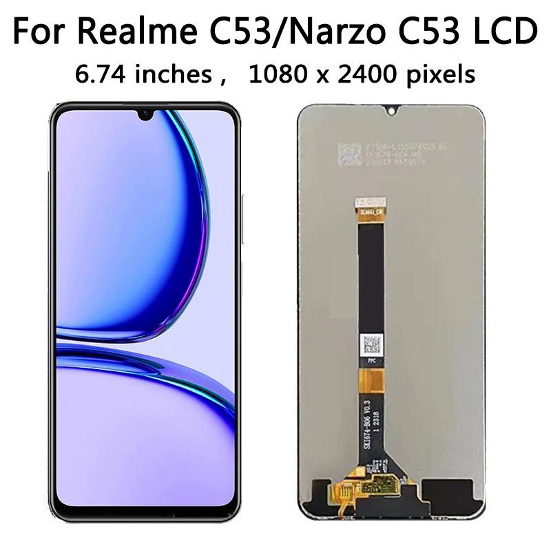 Product Introduction of 6.74 "AAA Quality For Oppo Realme Narzo N53 RMX3761 LCD Display Touch Screen Assembly Digitizer For Realme C53 RMX3760 Display 10