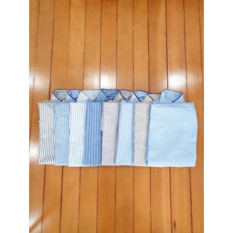 Đồ bộ pijama nam trung niên cao cấp mặc nhà chất vải kate thoáng mát ông già kẻ sọc cộc tay 3
