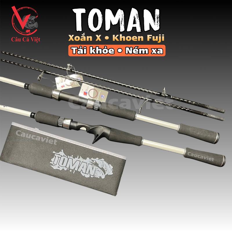 CẦN CÂU LURE TOMAN THẾ HỆ III, KHOEN FUJI, PHÔI CARBON XOẮN X. GIÁ HỌC SINH. Fishing Đi Câu Bắt Cá Câu Cá