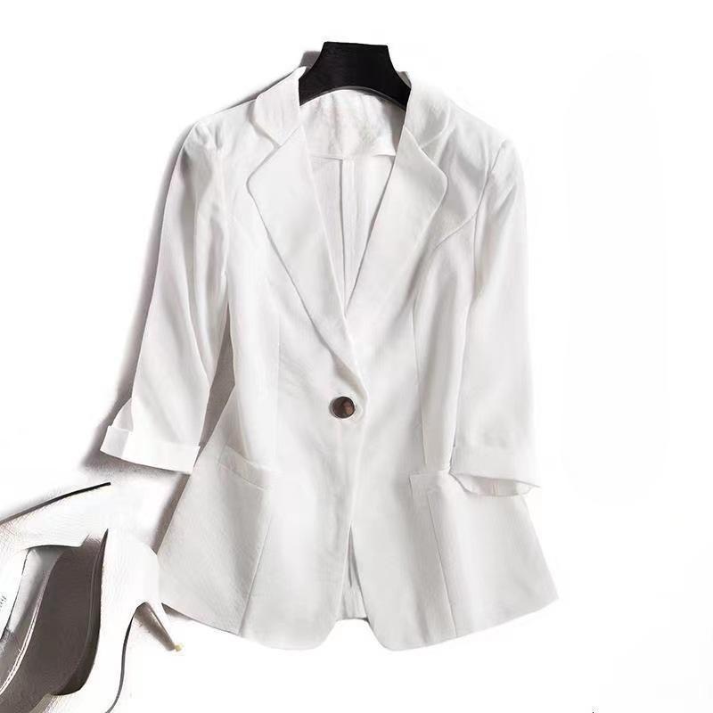 Áo Khoác Blazer Nữ, Kẻ Sọc, Dáng Ôm, Tay Áo Ba Phần Tư, S-3XL, Thích Hợp Cho Mùa Xuân, Mùa Hè Và Mùa Thu, Thời Trang, Thường Ngày, Thanh Lịch, Bộ Đồ Công Sở, Có Màu Đen, Trắng, Hồng Và Xanh Lá Cây 4