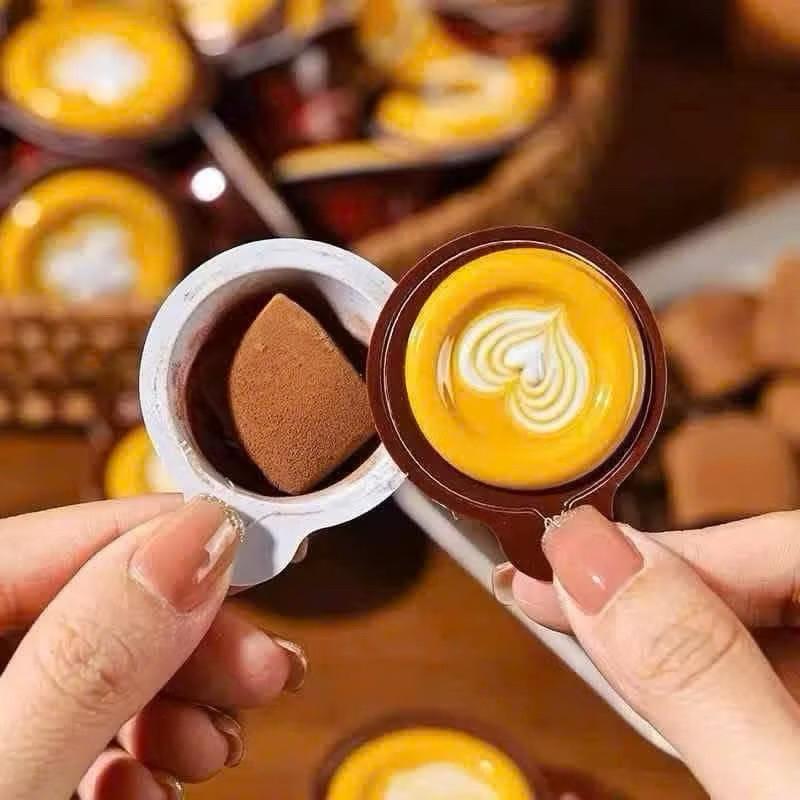 Lẻ 100gr Kẹo Coffee Sữa Capuchino 3D Thơm Ngon Cafe