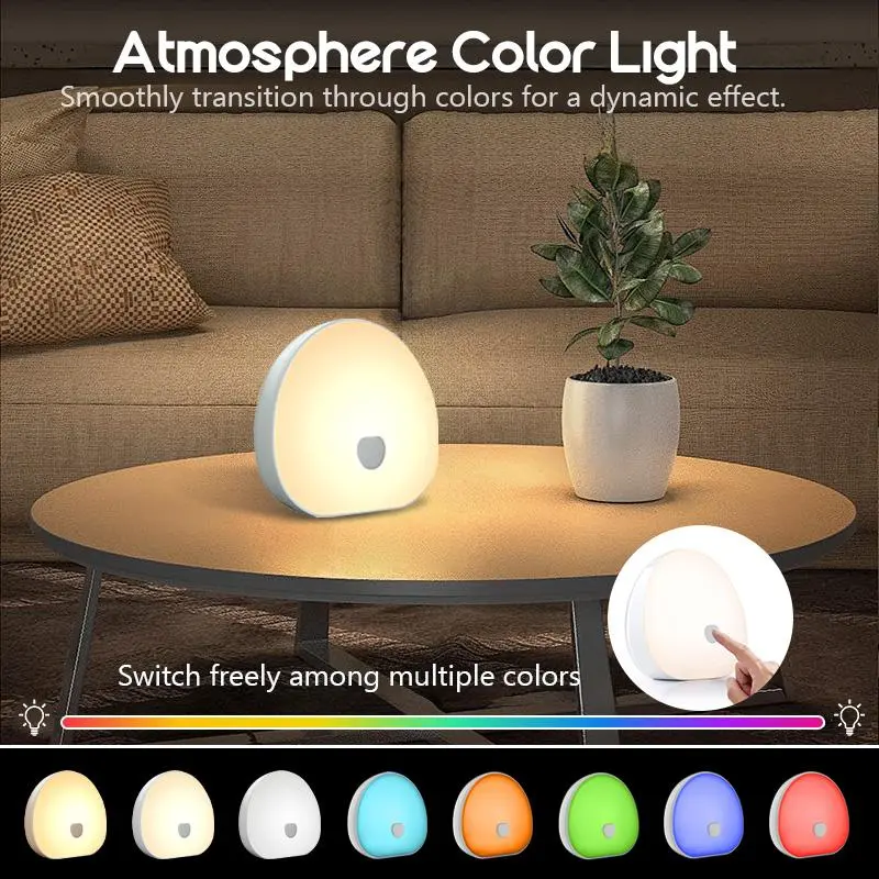 Portable LED Night Light, Rechargeable Touch Control Table Lamp, Portable Design Ambient Light for Bedroom, Living Room, Home Decor 3