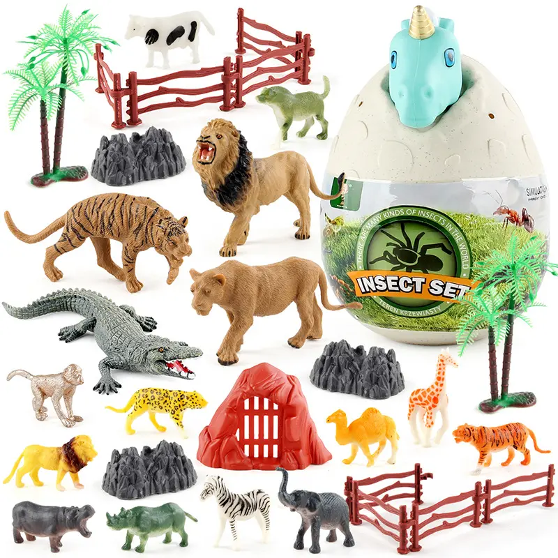 Children's Insect Dinosaur Marine Animal Model Egg Suit Decoration Scene Map Early Cognitive Education Toy