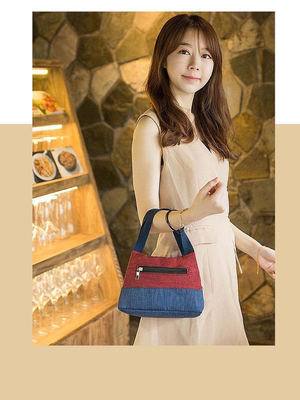 Product Introduction of Túi Nữ, Phong Cách Thường Ngày Vải Oxford Đã Giặt, Túi Ăn Trưa, Túi Messenger Đeo Vai, Túi Vải Bố Nhỏ Túi Xách Mini, Túi Xách Bag 1