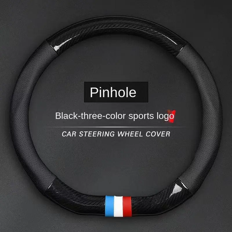 Car Steering Wheel Cover, Durable Steering Wheel Protector with Non-slip Lining, Breathable Steering Wheel Cover for Car Interior Decoration 5