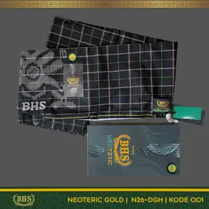 Sarung BHS Neoteric Gold Motif N26 DGH Bahan Viscose Cotton Blend Halus dan Lembut [New Product]