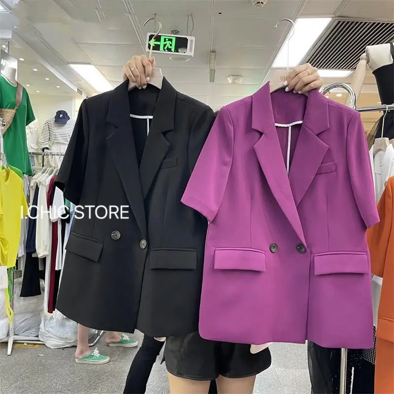 ICHIC - Áo Vest - Blazer VE004 nữ cộc tay kiểu dáng Hàn Quốc nhẹ nhàng công sở