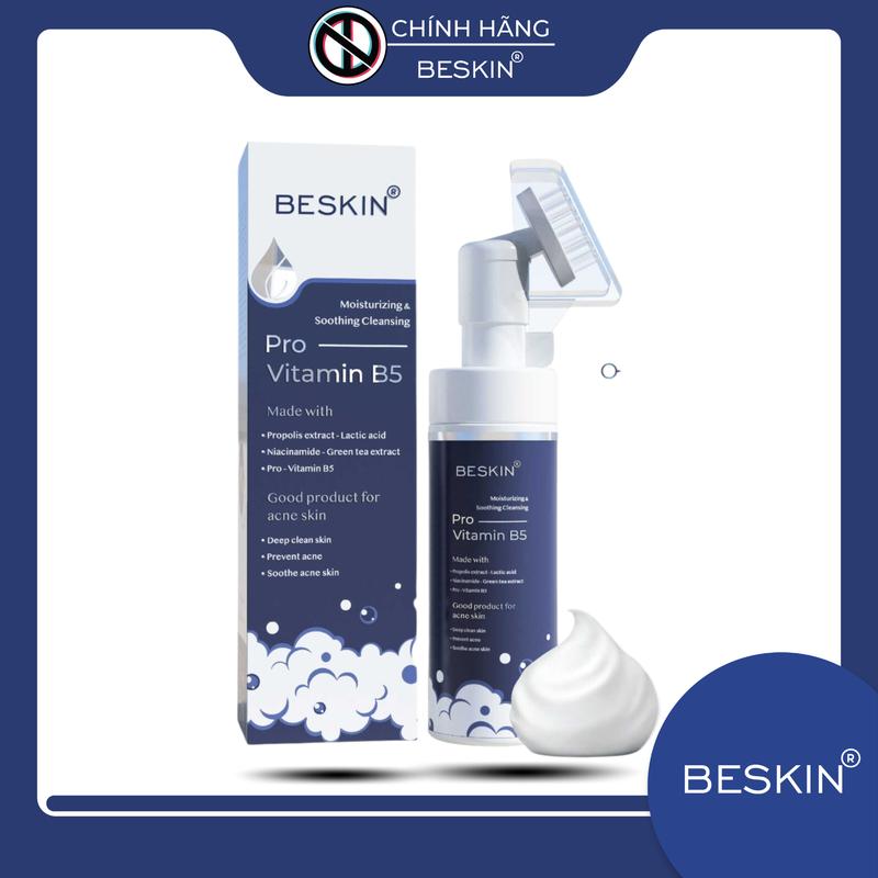 SỮA RỬA MẶT TẠO BỌT "PRO VITAMIN B5" - Dung Tích: 145ml - Thương Hiệu: Beskin Việt Nam - Skincare Gel Rửa Mặt Đường Tea Collagen