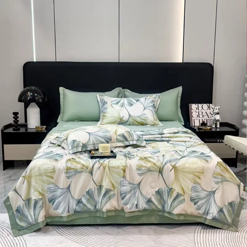 Chăn Hè LỤA THÁI kích thước 2mx2m3 Vải nhập khẩu, Chăn Lẻ Tách Set - QueenDecorvn 8