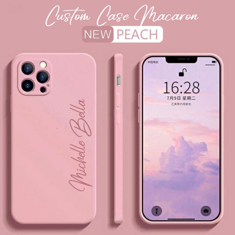 SoftCase Macaron Nama + Foto For All Type | Casing Silikon Lentur | SoftCase Protect Camera Cover Handphone Cover Handphone Case Protection 2