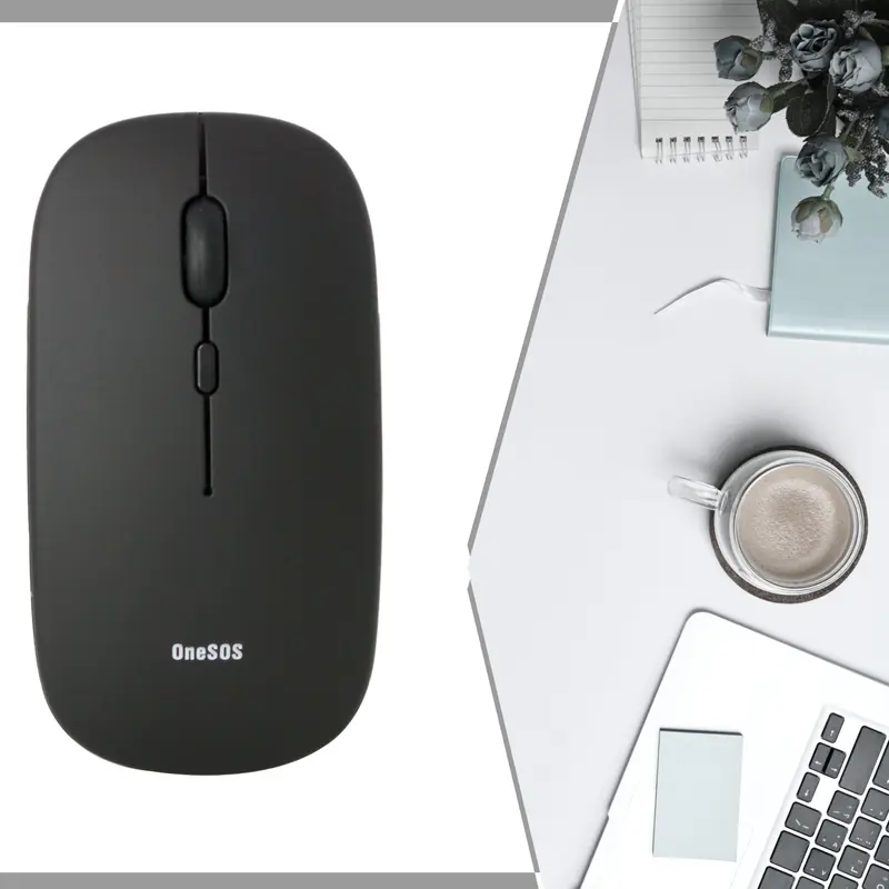 Mouse Wireless Bluetooth Mouse Silent Click Warna Macaron Baterai Ios Computer 5