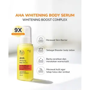 White Inc AHA Body Serum to Whitening & Moisturising | Hand Body Serum Mencerahkan dan Pemutih Tubuh 100ML COD GS