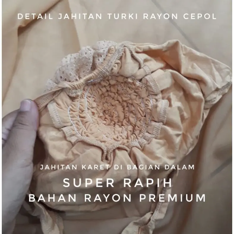 Ciput Turkey Premium - Cepol dalaman Hijab Renda 2