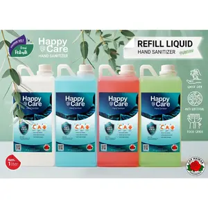 PROMO!!! HAPPY CARE Hand Sanitizer Liquid Cair Refill 1 Liter Semua Jenis Kulit ( Pilih Variant )