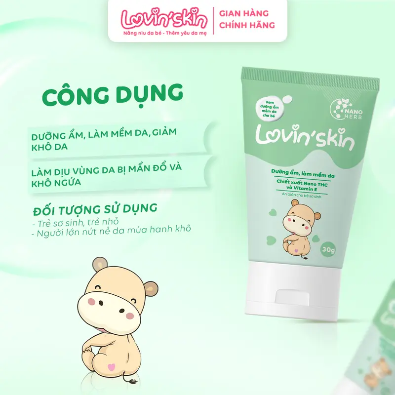 Combo Kem Chống Nắng và Kem Dưỡng Ẩm mềm da cho bé LOVIN'SKIN 7