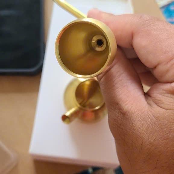 Bình hồ lô bằng đồng decor phòng lọc khói 3D 2