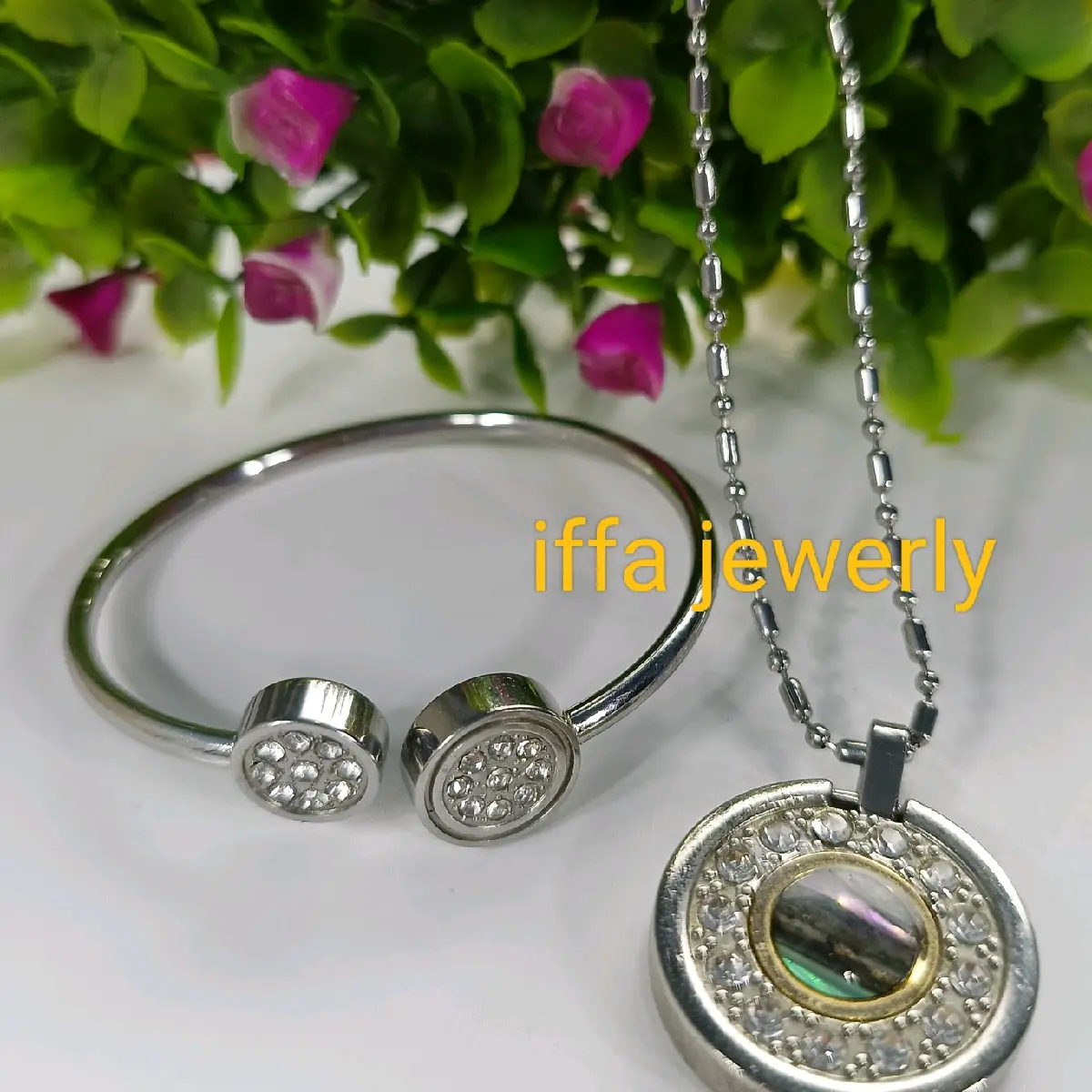 1 SET KALUNG TITANIUM BISA BAYAR DITEMPAT