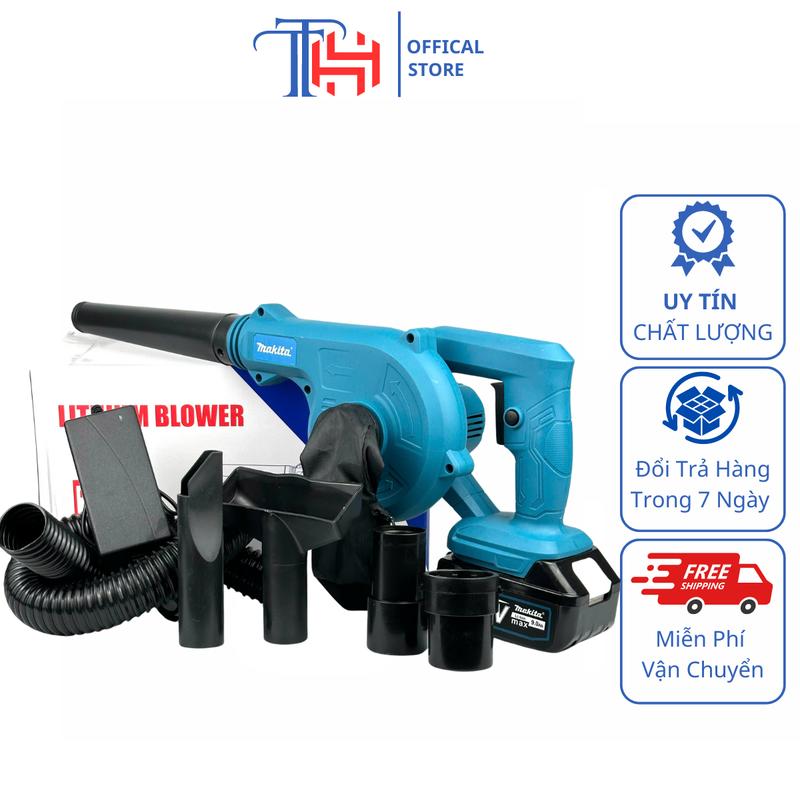  Máy thổi bụi dùng pin Makita kèm phụ kiện máy thổi hút bụi cầm tay công suất lớn 680W vệ sinh đa năng thổi khỏe sạch sẽ 