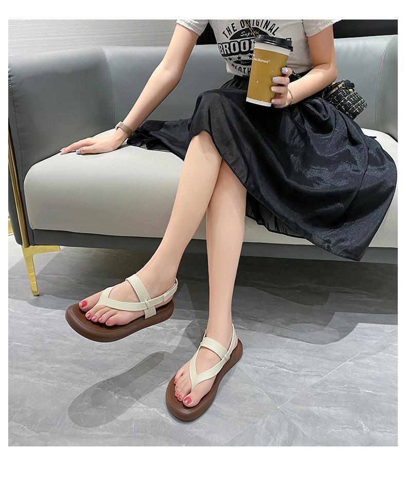 Product Introduction of Dép Nữ Mùa Hè, Đế Bệt Đế Mềm, Màu Trơn Giày La Mã, Dép Lê Đi Biển, Thích Hợp Đi Chơi Mùa Hè, Hàng Mới Về, 2024, Có Thể Đeo Ngoài Trời 23