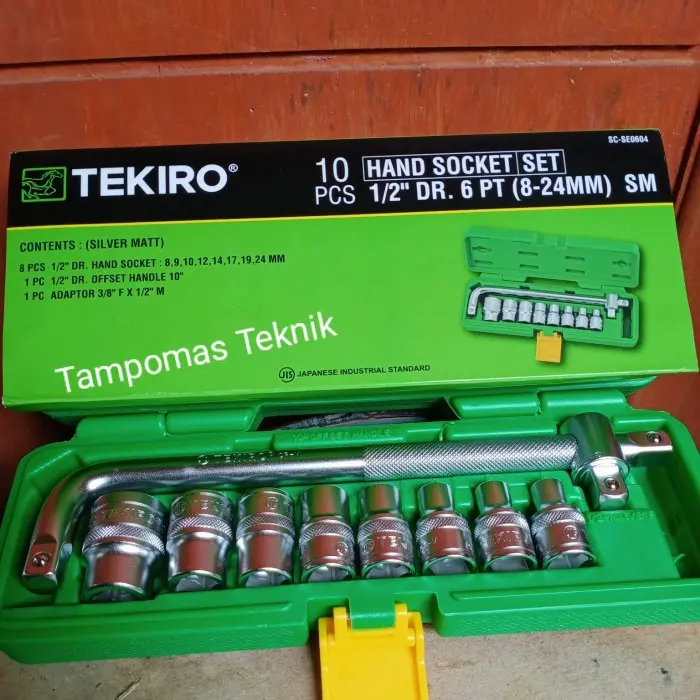 Kunci Sok Tekiro 8-24mm Sok Set Tekiro 10pcs Box Plastik