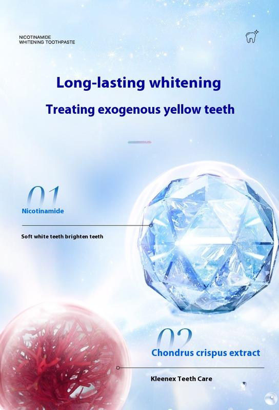 Product Introduction of Bodyaid Niacinamide Brightening Toothpaste, Cleans Teeth, Freshens Breath Gentle Oral body  aid Cleansing clear toothpaste water flosser  teeth purple  toothpaste 10