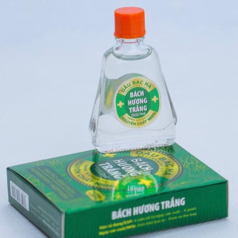 Dầu gió bạc hà BÁCH HƯƠNG TRẮNG 7ml đánh tan cơn đau mỏi vay gáy,  Hỗ trợ giấc ngủ Trị liệu bằng hương thơm dauthai