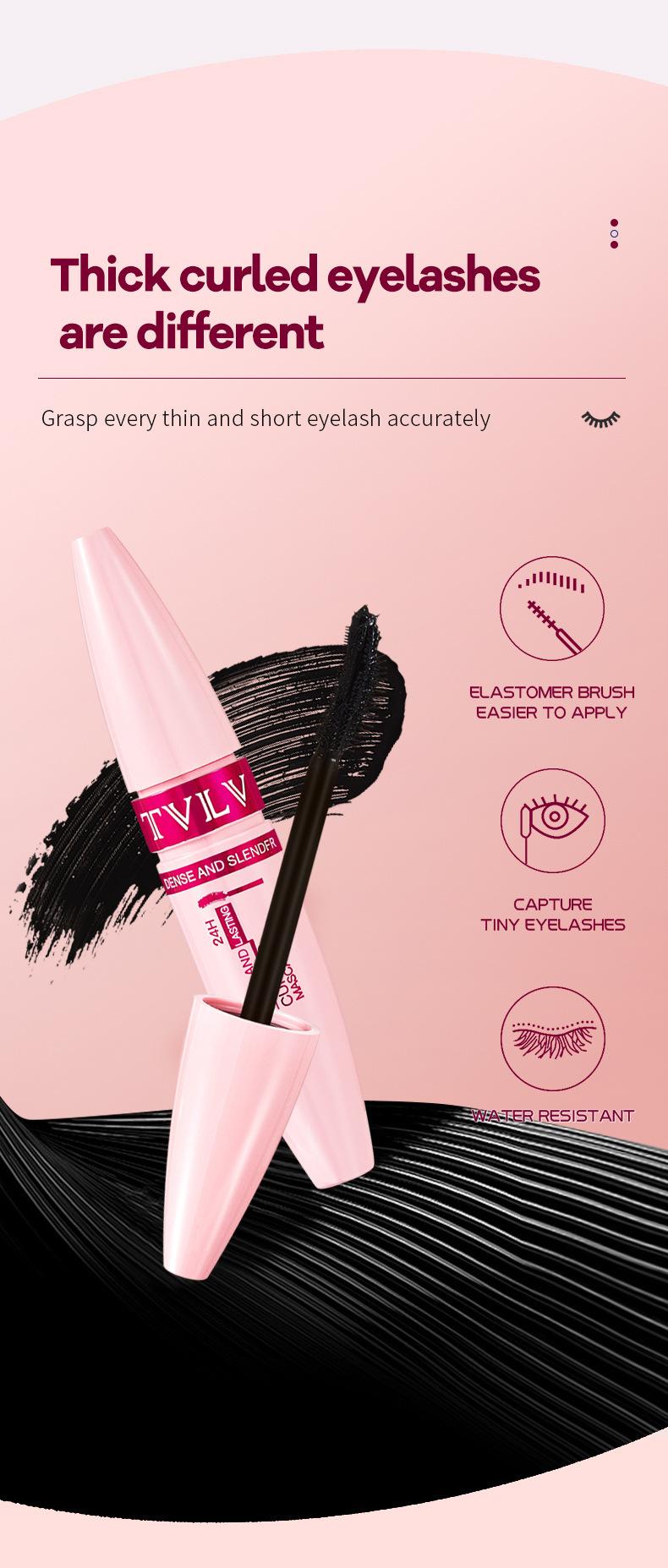 Product Introduction of 3D styling mascara, waterproof, smudge-proof and sweat-proof, black long and curling eyelashes 5
