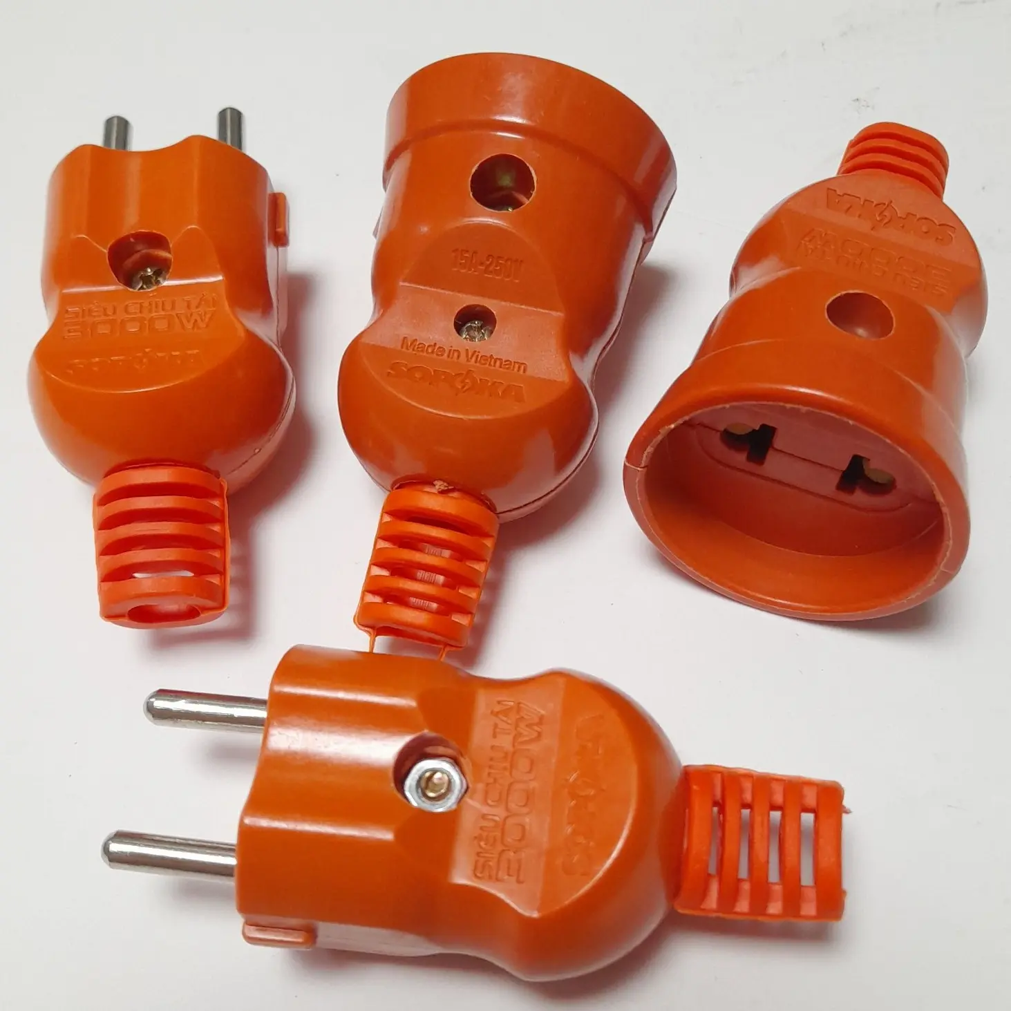 [SOPOKA] Phít cắm chịu tải âm dương Sopoka 3000W chống nước nhíp dày ngành xây dựng cơ khí thợ điện