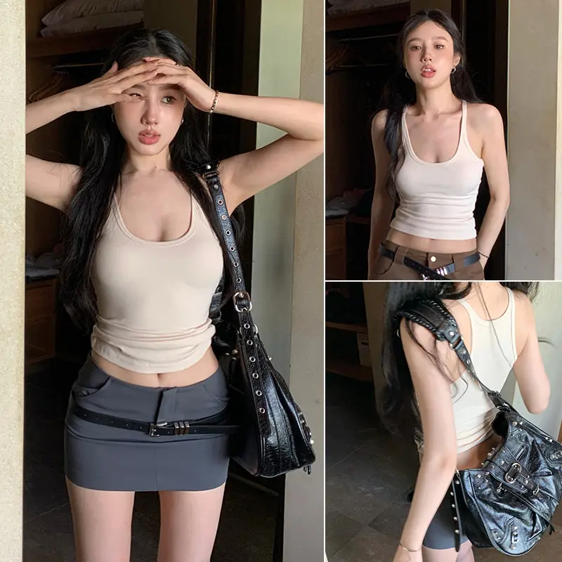 Women Camisole Sleeveless Tops U Neck SolidFit Summer Vest for Party Club