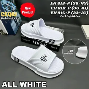 Sandal putih anak anak#sandal selop putih anak#sendal anak laki laki#SANDAL CEQIU EH81A/SANDAL SELOP LAKI-LAKI/SANDAL KOKOP PUTIH PRIA