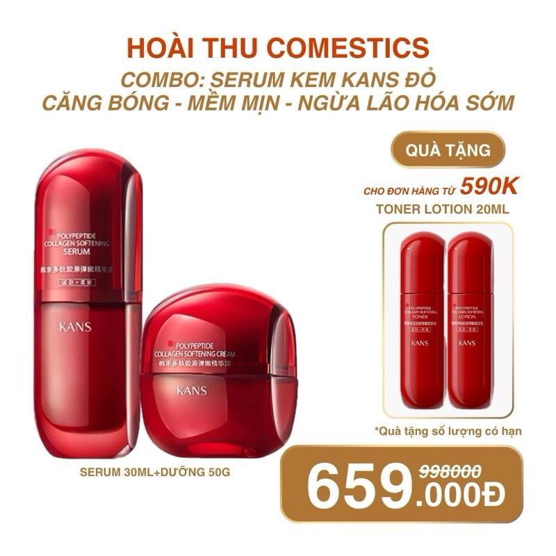 Serum Kem Dưỡng Bộ KANS Đỏ Collagen Dưỡng Da Mềm Mịn Căng Bóng, Ngừa Lão Hoá Sớm
