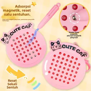 Papan gambar plastik magnetis Gantungan Kunci Kartun Pereda Stres Hadiah Terbaik untuk Pasangan dan Sahabat Liontin Tas Mainan Anak-anak