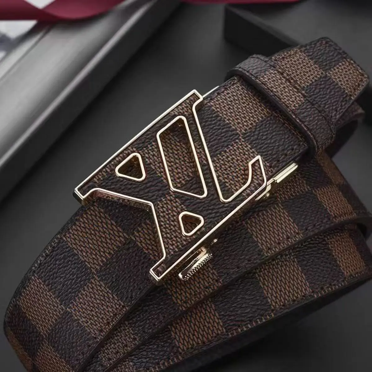 Popular calls men's belt automatic buckle genus leather trendy new letter buckle XL belt accessories