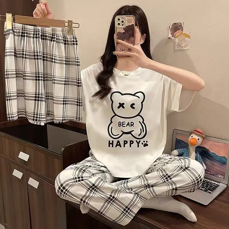 [TOYOU SHOP M28] PIYAMA 3 IN 1 | BAJU TIDUR WANITA | PIYAMA CP WANITA | SETELAN WANITA 4
