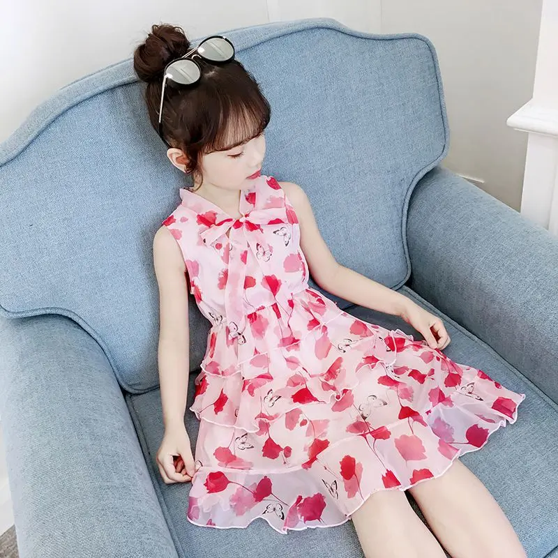 Váy Bé Gái, Váy Vest Voan Mùa Hè, Cho Trẻ Em Từ 5 Đến Trung Bình Và Lớn, Bé Gái Nhỏ Thích Hợp Cho 7-8-9-12 Tuổi, Váy Bánh Ngọt