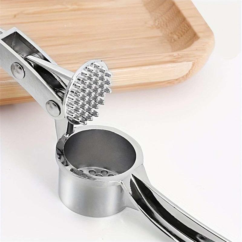 Product Introduction of Stainless Steel Garlic Press, Manual Garlic Press with Handle, Kitchen Accessories, Durable Ginger Press for Kitchen, Household Essentials 7