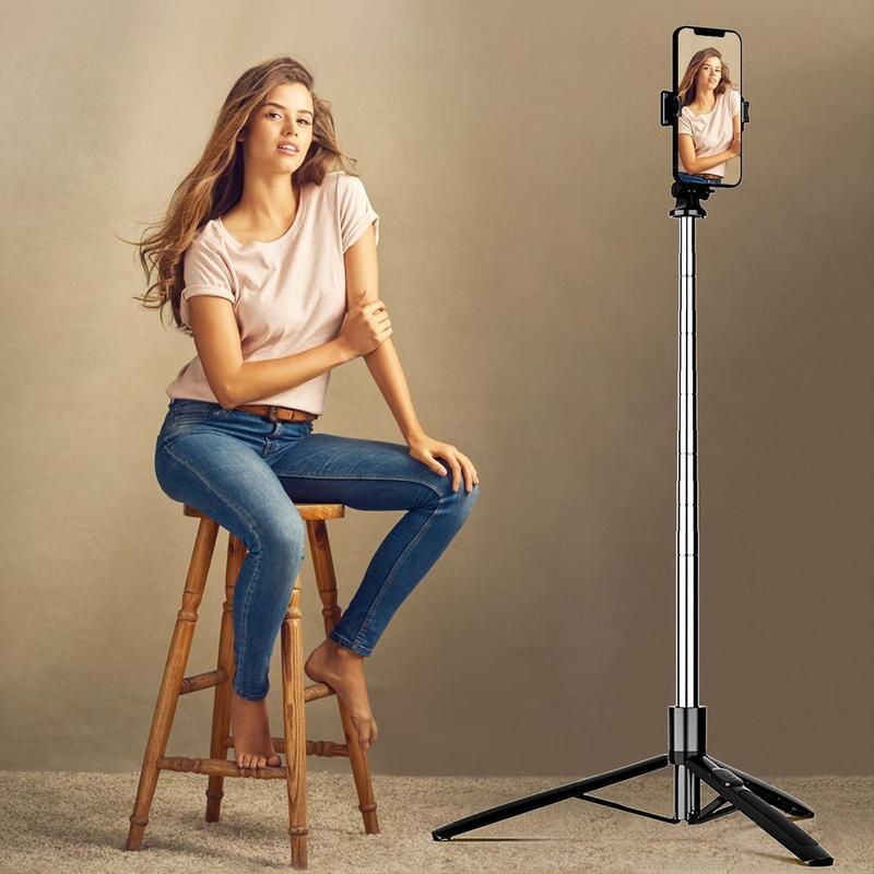 Gậy Chụp Ảnh Tự Sướng Tripod, Cầm Tay, Có Bluetooth Và Công Tắc Từ Xa, Có Thể Thu Vào, Điều Khiển Từ Xa Không Dây, Giá Đỡ Điện Thoại Di Động 8