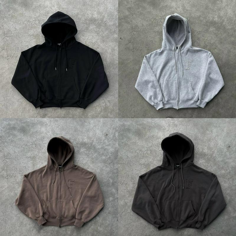 FABULOUS HOODIE ZIP Thêu Logo Đắp Vải Khoá Kéo 2 Chiều - FORM BOXY NAM NỮ