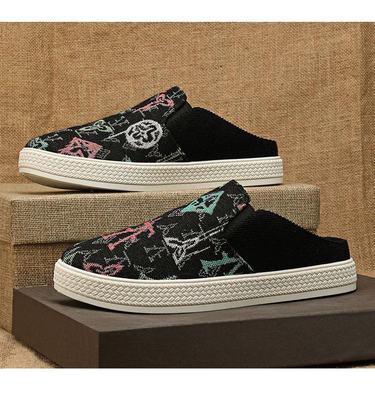 Product Introduction of [Factory Direct Sales] Canvas Shoes Men's Summer Thin Slip-on Half Slippers Men's Shoes Casual and Lightweight Old Beijing Cloth Shoes 16
