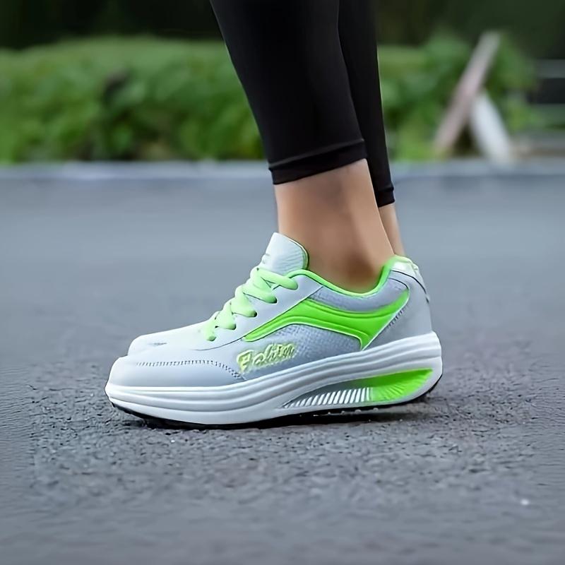 Shock Absorption Fashion Walking Shoes For Women, Breathable Wedge Sneakers, Outdoor Casual 7