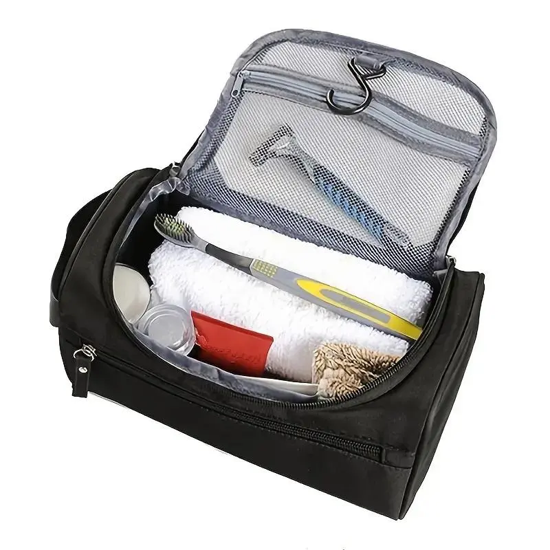 Large Capacity Waterproof Bag, Outdoor Travel Bathing Products Storage Bag with Hanging Hook, Multifunctional Travel Toiletry Bag, Unisex 3